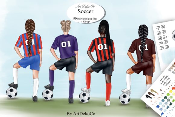 Custom Soccer Clipart for Gifts & Designs
