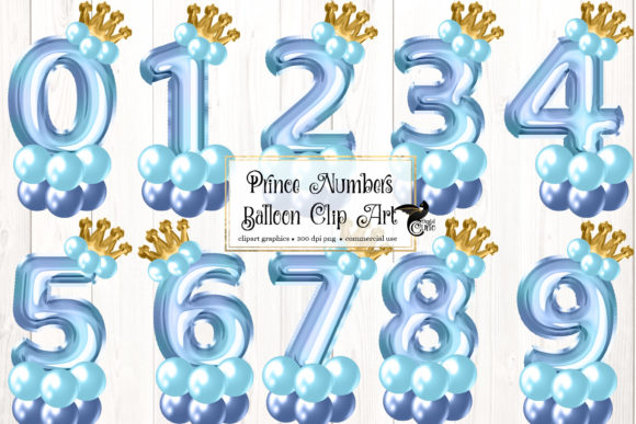 Elevate Your Royal Celebrations with Prince Number Balloons Clipart