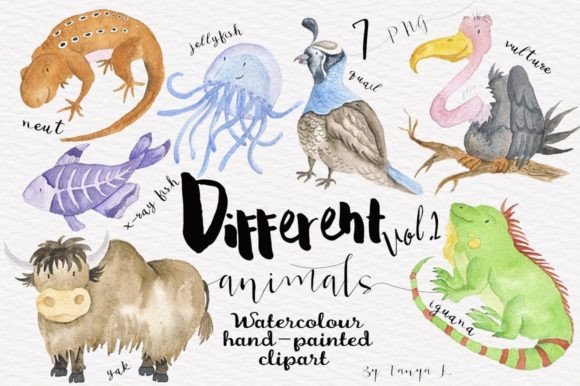 Elevating Brand Narratives with Authentic Watercolor Animals Clipart