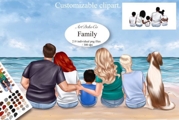Evaluating Big Family Clipart and Sitting Family Illustrations for Creative Projects