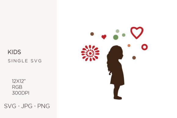 Unlocking Creative Potential: A Guide to Using Miniature Girl with Flower and Heart Vector Clipart