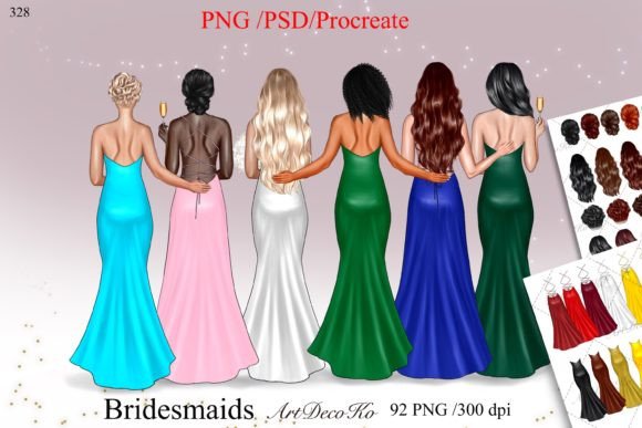 Wedding Clipart Bride with Bridesmaids: A Designer's Guide
